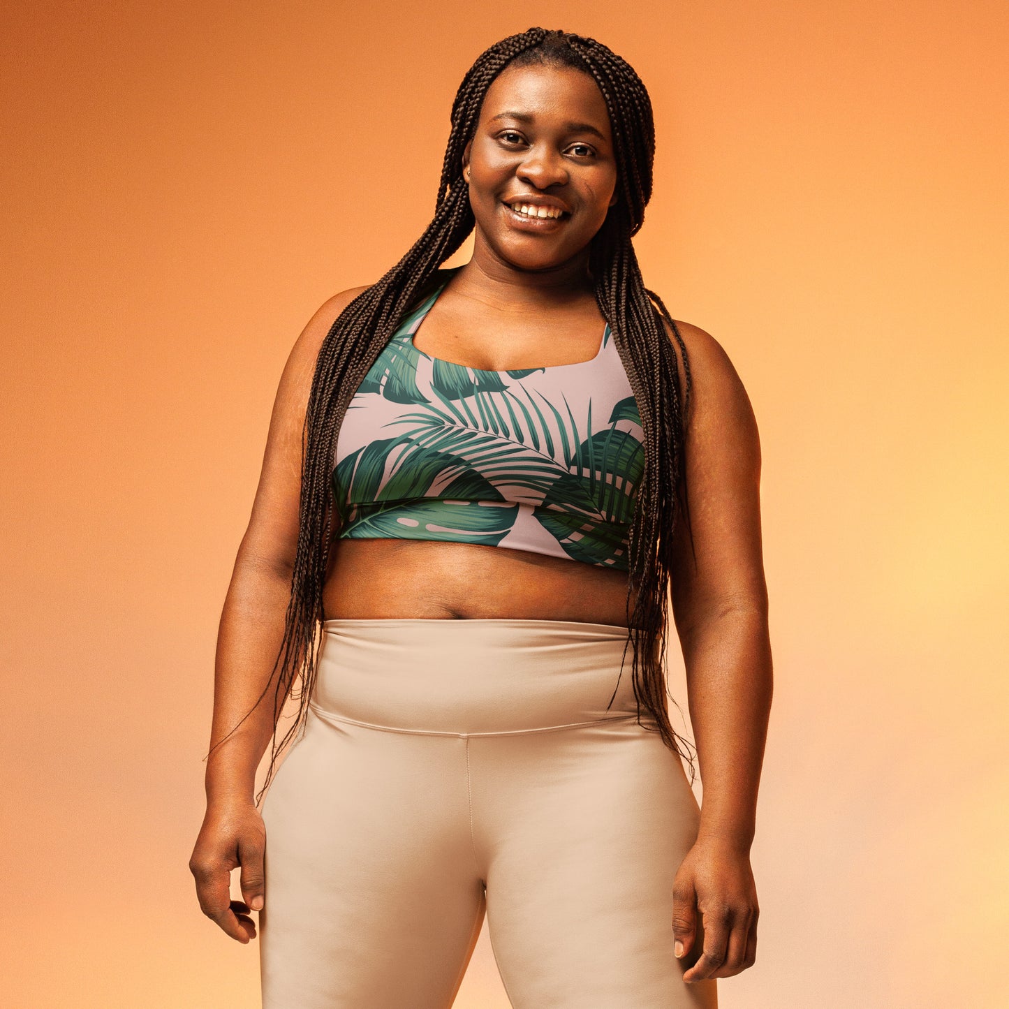 Pink Paradise - Longline sports bra
