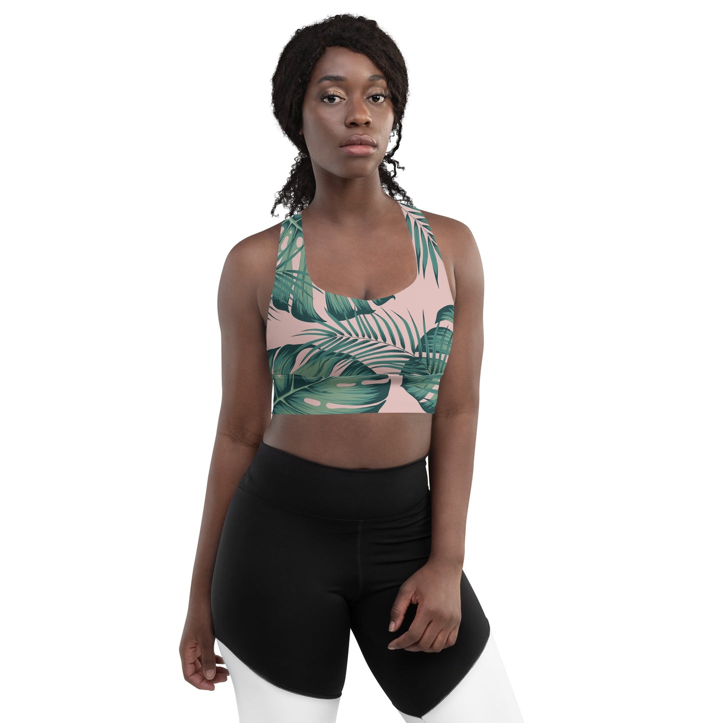 Pink Paradise - Longline sports bra