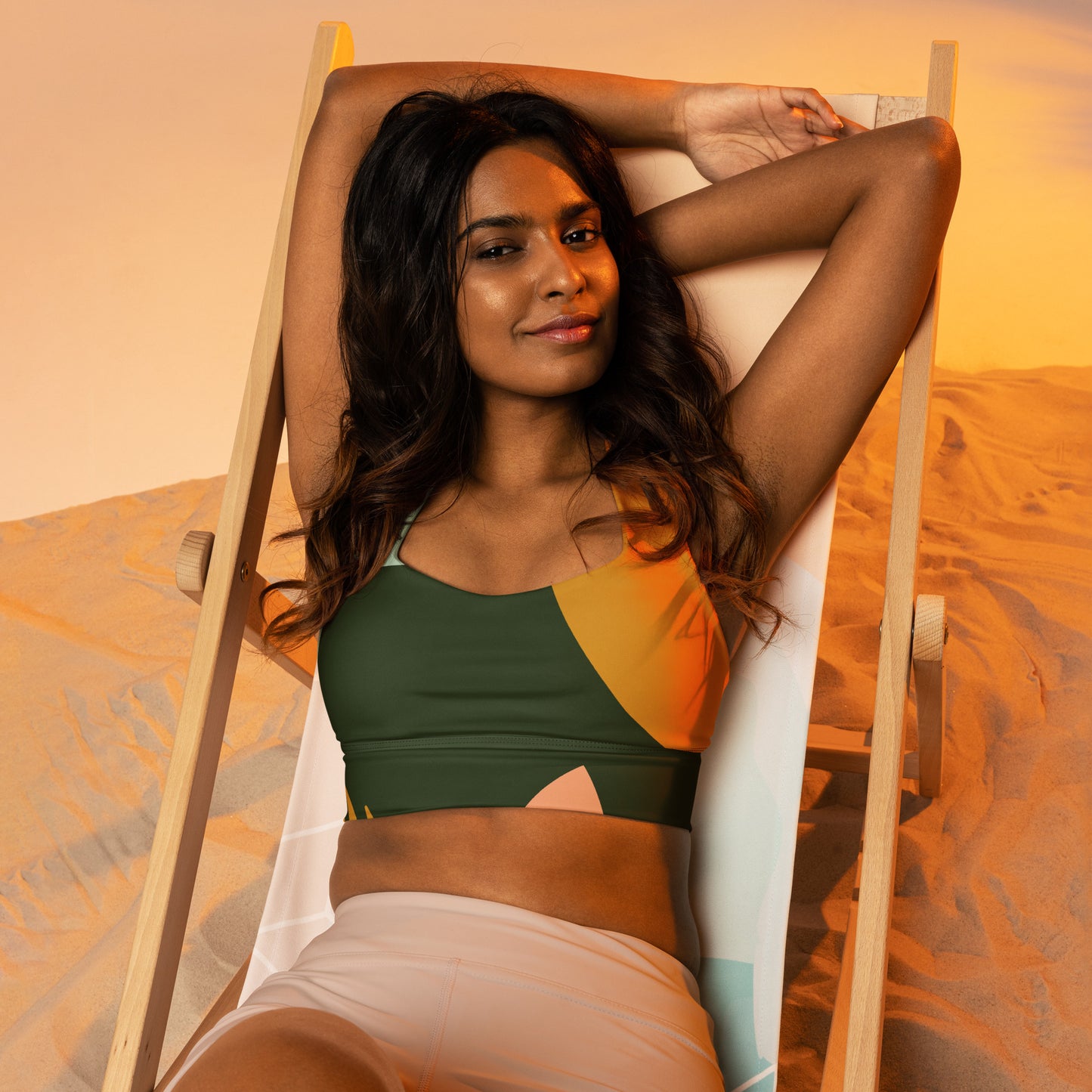 Blooming Longline Sports Bra | Trendy & Supportive Sportswear