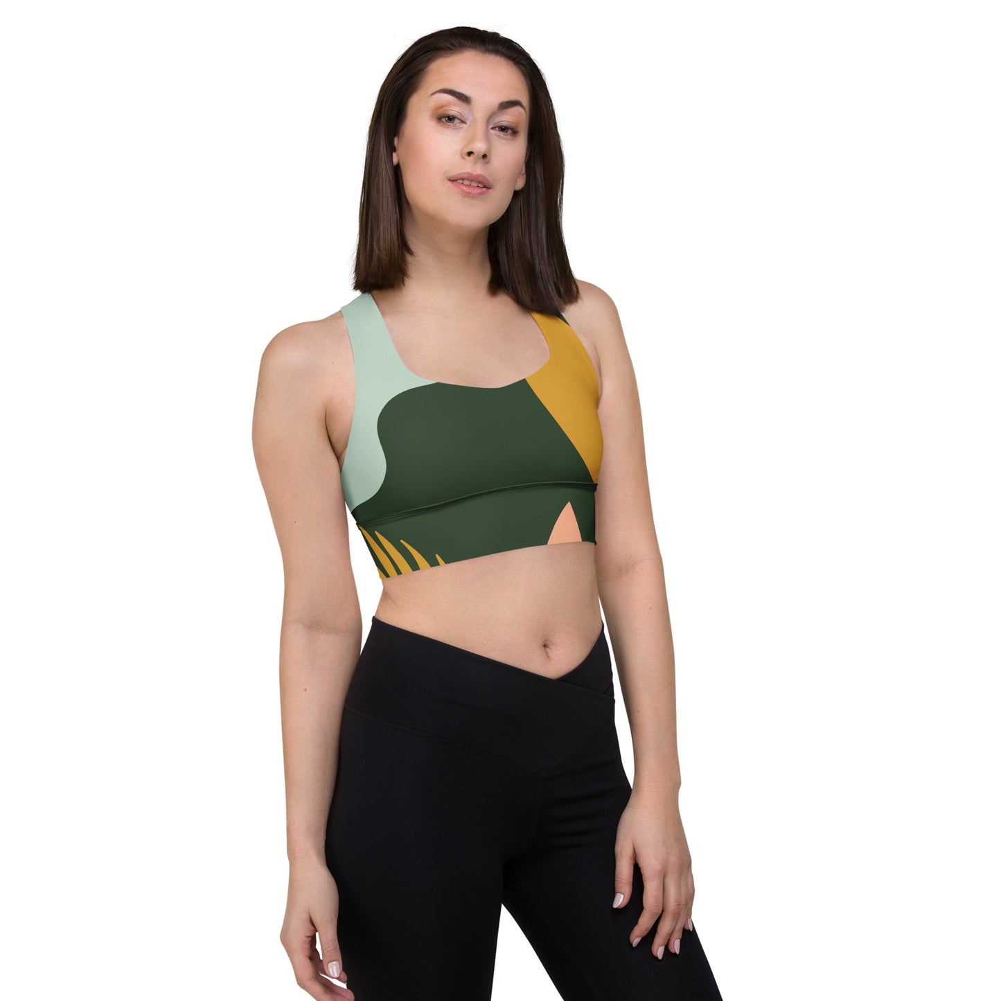 Blooming Longline Sports Bra | Trendy & Supportive Sportswear