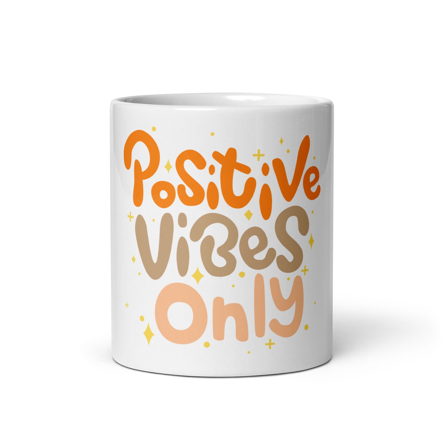 Positive Vibes Only - White glossy mug