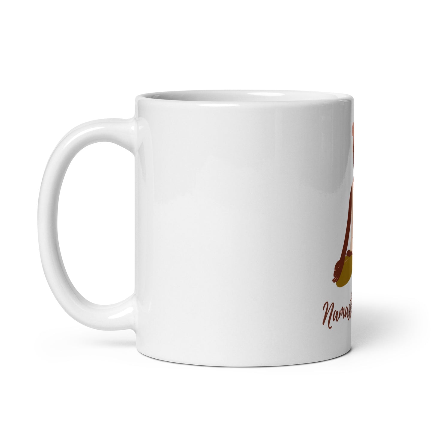 Namaste All Day - White glossy mug