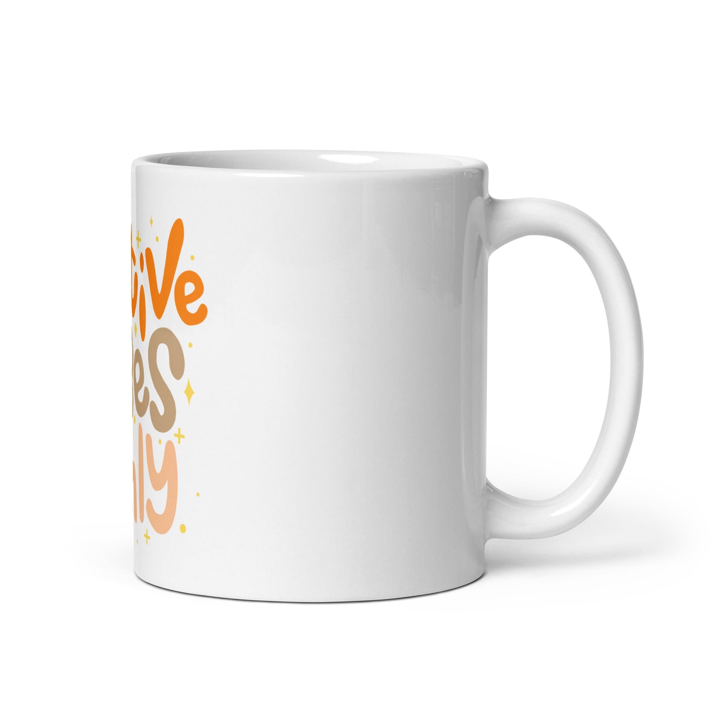 Positive Vibes Only - White glossy mug