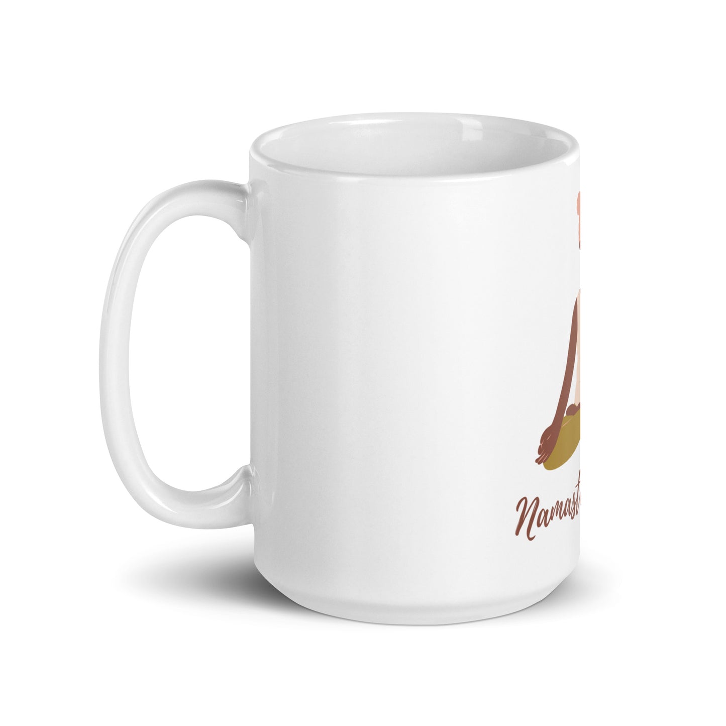 Namaste All Day - White glossy mug