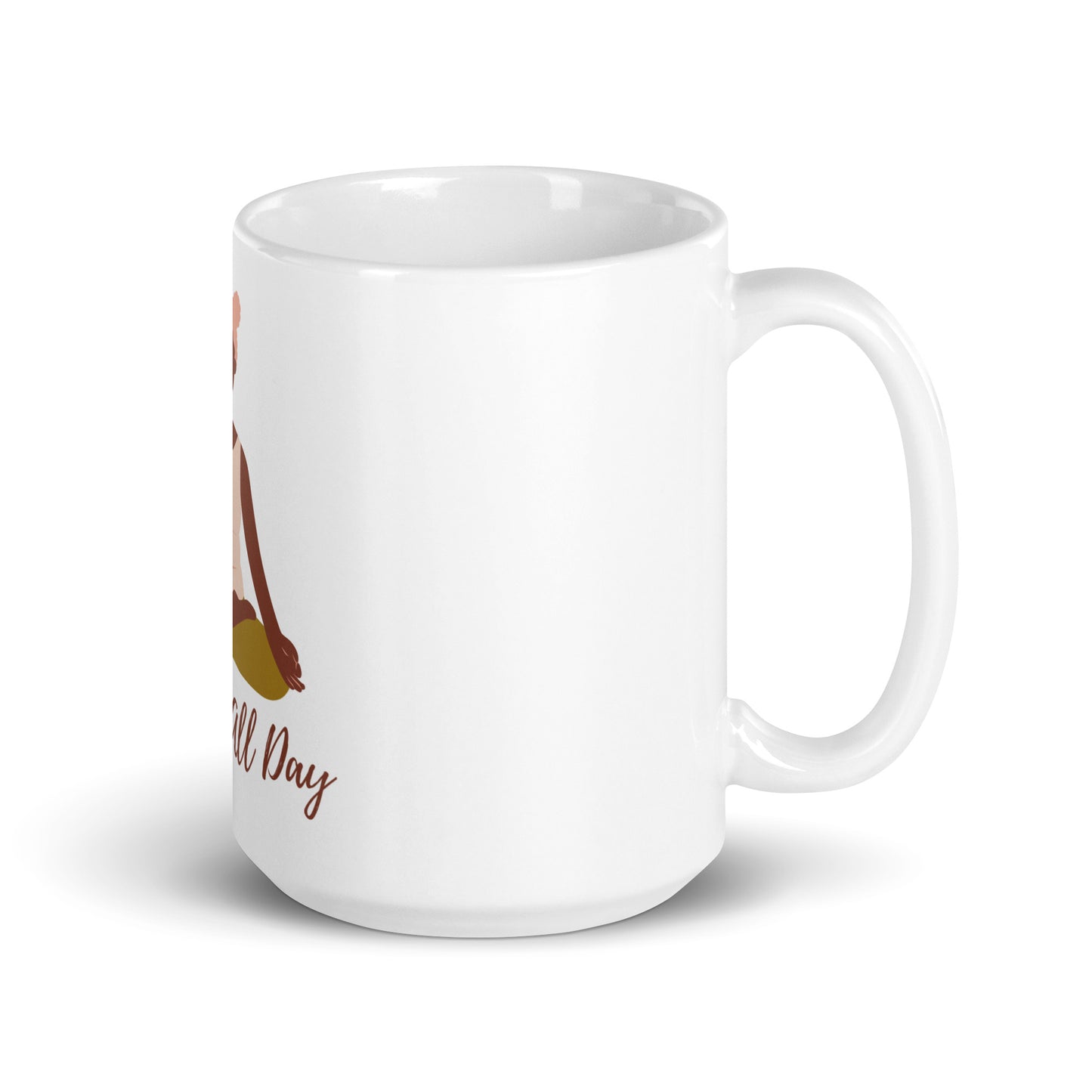 Namaste All Day - White glossy mug