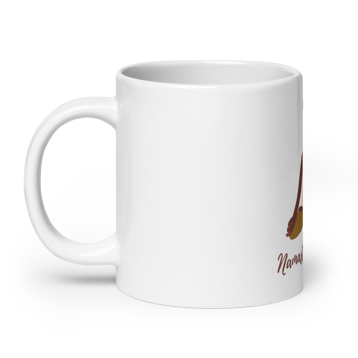 Namaste All Day - White glossy mug