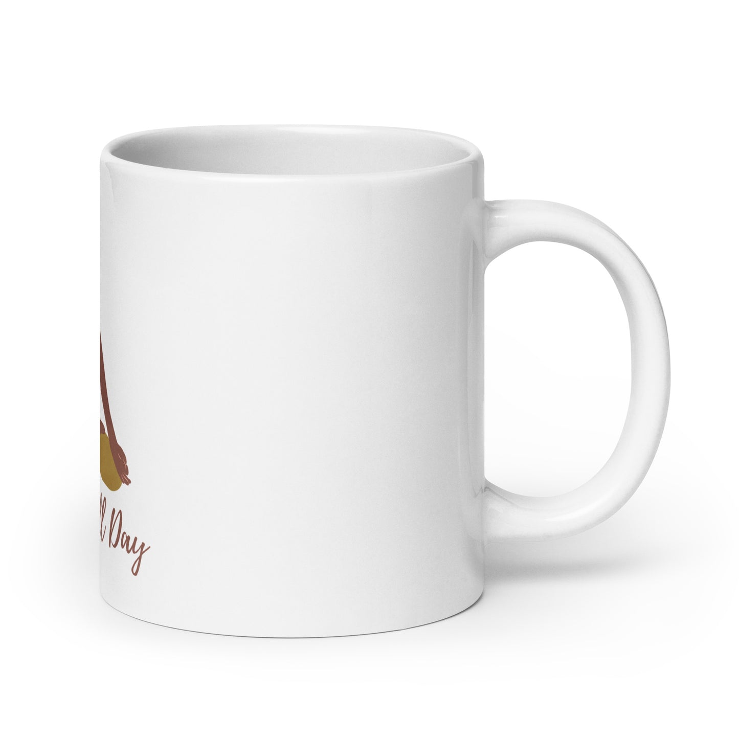 Namaste All Day - White glossy mug