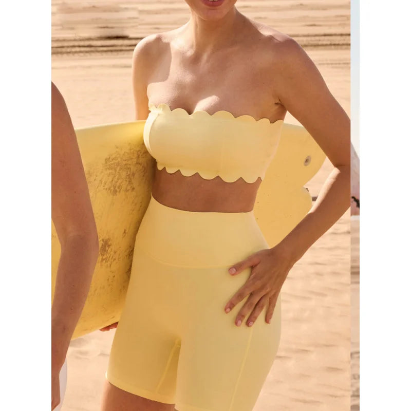 SunDaze Seamless Set – Tube Top & Fifth Pants Co-Ord