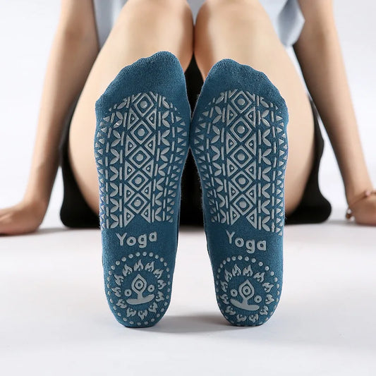 Urban Rhythm™ Grip Flow Pilates Socks – Anti-Slip Cotton Yoga Essentials