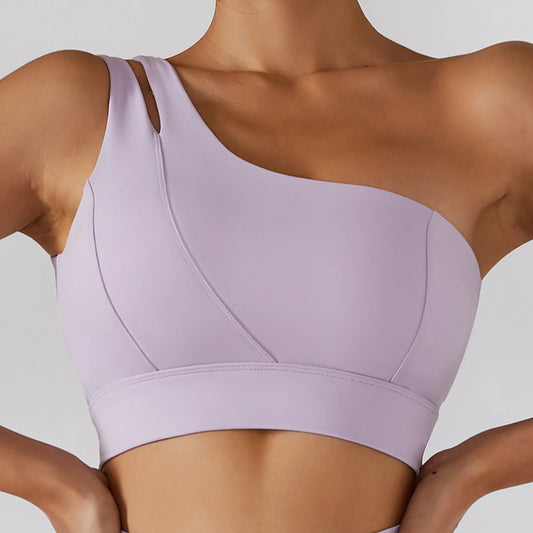 One-Shoulder Sports Bra – Push-Up Support Activewear