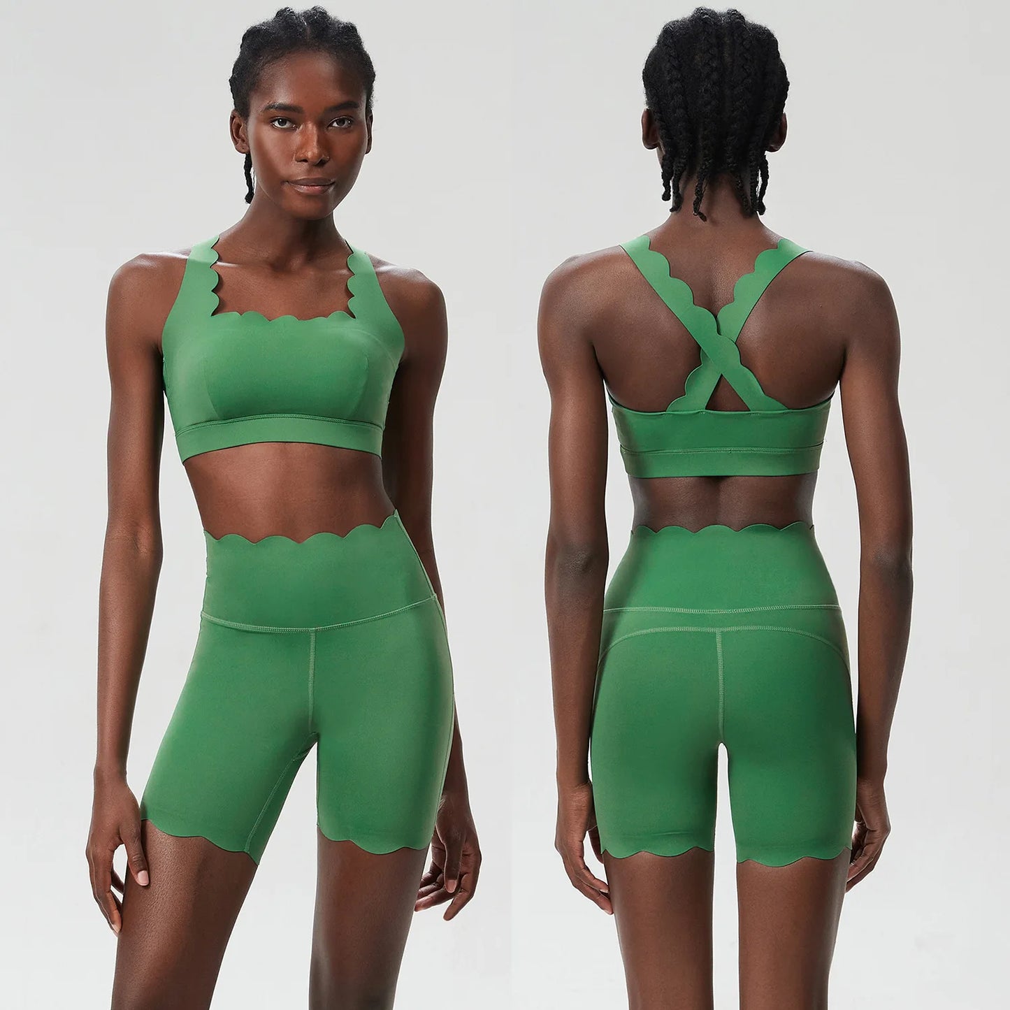 Waveset Sculpt Bra & Short – Seamless Two-Piece Yoga Set