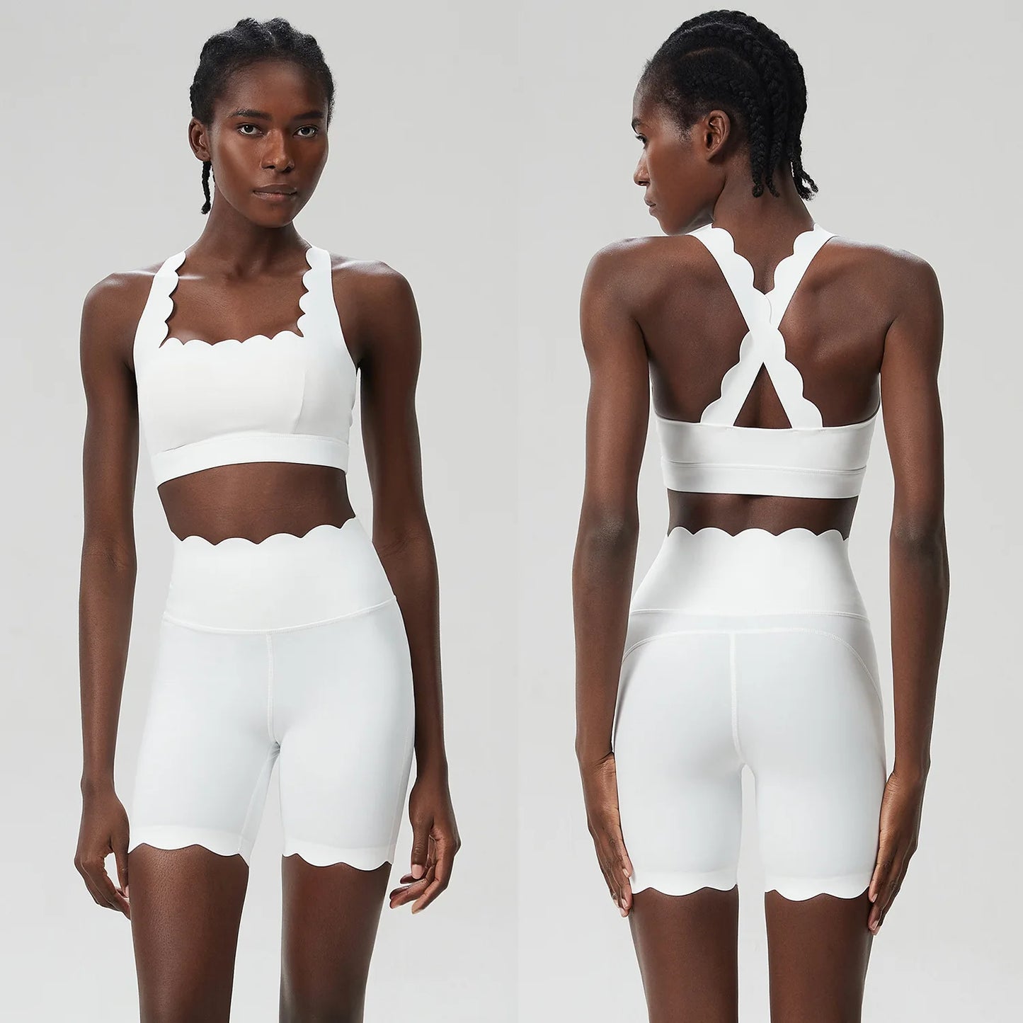 Waveset Sculpt Bra & Short – Seamless Two-Piece Yoga Set