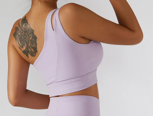 One-Shoulder Sports Bra – Push-Up Support Activewear