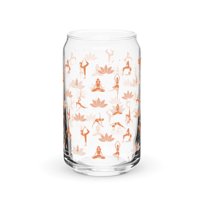 Yoga Can-Shaped Glass – Chill Drinkware with a Yoga Vibe | Perfect for Your Daily Zen